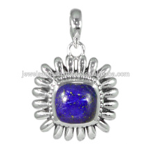 Natürlicher Lapis Edelstein 925 Sterling Silber Anhänger